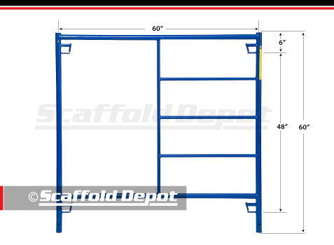 Scaffold Depot Series Box Frame measuring sixty inches by sixty inches