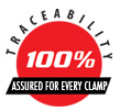 Scaffold Depot's logo for traceability. It reads "Traceability, 100% assured for every clamp".