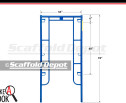 A 78 inch high by 36 inch wide Scaffold Depot series arch frame