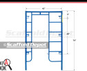 A 78 inch high by 45 inch wide Scaffold Depot series arch frame