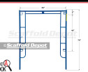 A 78 inch high by 60 inch wide Scaffold Depot series arch frame