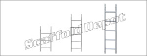 Scaffold Depot's 3 foot, 5 foot and 10 foot ladders.