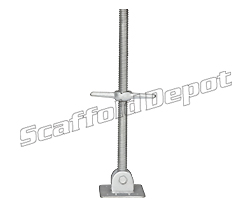 Scaffold Depot's 24 inch swivel screwjack with a 5.5 inch by 5.5 inch base plate