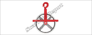 A red pulley wheel