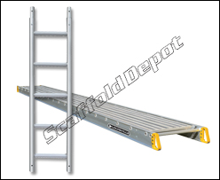 A Scaffold Depot ladder and painters plank.