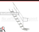 78 inch outside guardrail attached to a steel stair unit.